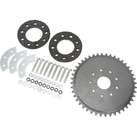 Pignon à 44 dents avec kit de montage, conception à 9 trous, adapté aux moteurs à essence de 50cc, 66cc et 80cc, améliorant les performances de transmission. (1/5)