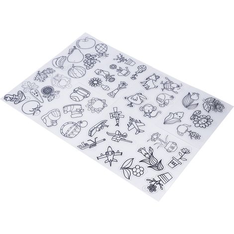 8Pcs Heat Shrinky Sheets Various Patterns Multifunctional Translucent Heat Shrink Sheet for DIY Crafts Key Chains DecorPlant Series (1/5)
