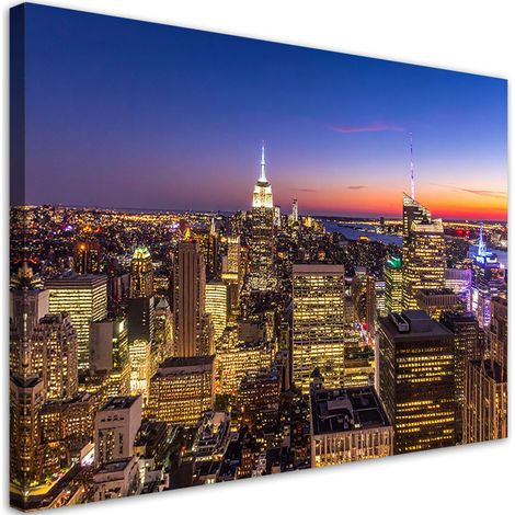 Tableaux, New York vue panoramique de la skyline,30x20 (1/4)