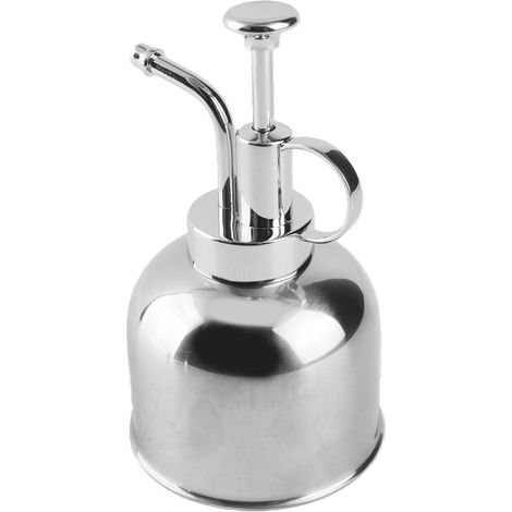 Pflanzensprühflasche 300 ml, Edelstahl, Gießkanne für Zimmerpflanzen, Sukkulenten, Bonsai, Gartengeräte, Silber (1/5)