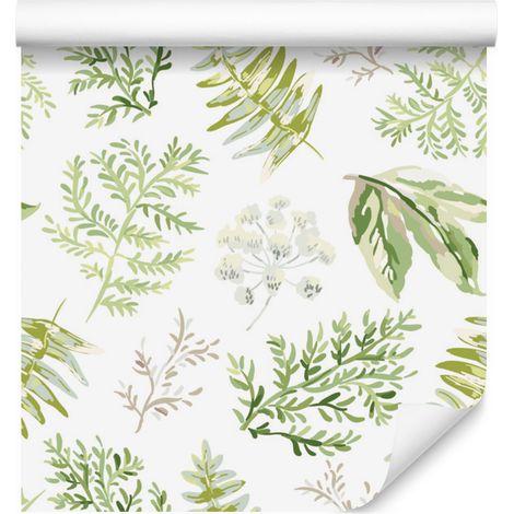Papier peint « Herbes et plantes des prés » pour salon et chambre 50x1000 cm (1/5)