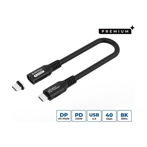 Cavo USB4 Gen 3x2 USB-C M/C da 0,15 m, nero (1/5)