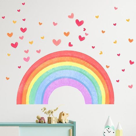 stickers Muraux Arc-en-ciel Pour Chambre D'enfant, Dcoration D'entre, Dcoration D'arrire-plan, Stickers Autocollants