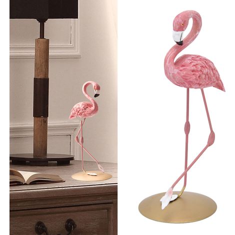 Statue de Flamant Rose en Résine, Décoration d'Intérieur pour Salon, Chambre ou Bureau