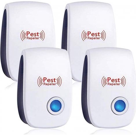 4 Pack Ultrason Souris et Rats,Répulsif Ultrason Anti-Rongeurs Insectes & Intérieur Répulsif Électronique Anti Souris, Moustiques, Cafards, Rats, Fourmis, Araignées (1/5)