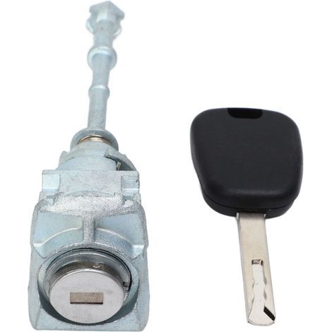 Cylindre de serrure avant gauche pour Citroën C4 (2004–2011), remplacement conducteur, compatible d'origine, livré avec clés (1/5)