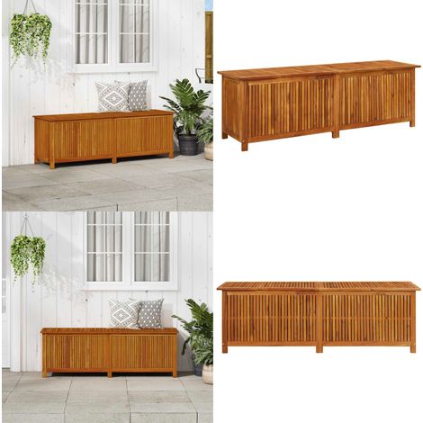 Contenitore da Giardino 175x50x58cm in Legno Massello di Acacia - Contenitore in legno - Contenitore da esterno
