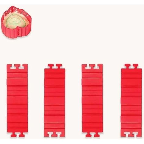 Moule en silicone ajustable, lot de 4, pour la cuisson de gâteaux et de crêpes, rose (1/5)