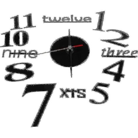 Autocollant horloge murale 3D grand format avec miroir, grande montre autocollante, décoration intérieure, cadeau unique, à faire soi-même, doré (1/5)