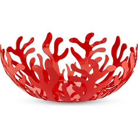 Porte-Fruits en Acier Inoxydable Coloré à la Résine au Époxyde, Rouge, Ø 29 cm (1/5)