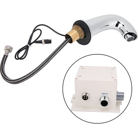 Robinet automatique sans contact à capteur infrarouge pour lavabo sous plan G1/2" (1/5)