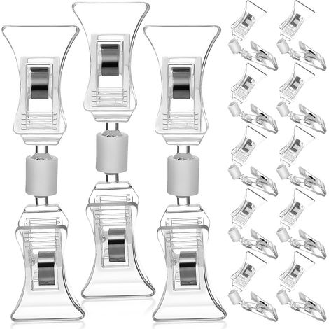 Kunststoff Double Clips 20 Stück Transparent pour