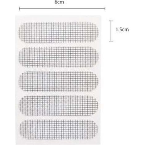 Ruban adhésif de réparation pour moustiquaires – Kit de 20 patchs blancs auto-adhésifs pour fenêtres et portes, facile à appliquer (1/5)
