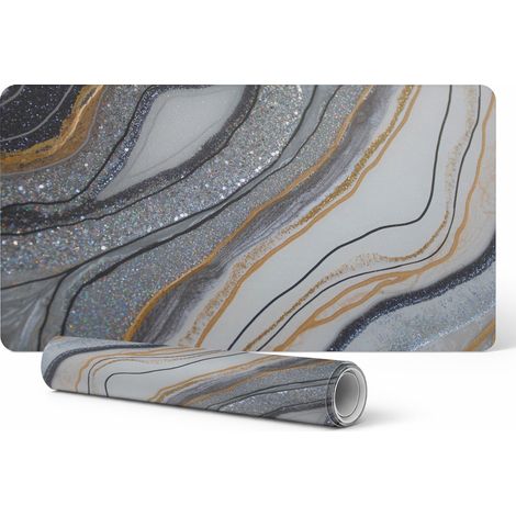 Alfombrilla de escritorio para dise帽adores gr谩ficos y dise帽adores, dise帽o de ondas brillantes, 90x45 cm.
