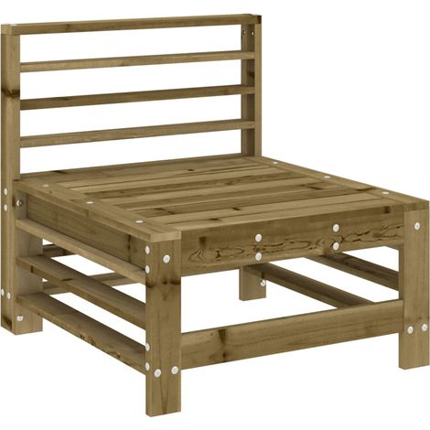 Canapé central de jardin，Canapé d'extérieur，Sofa de jardin bois de pin imprégné CFW105933 (1/5)