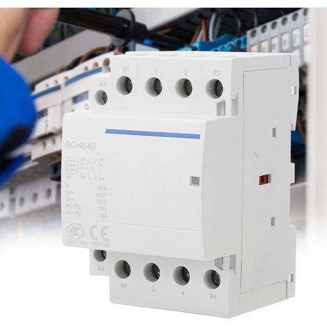 Contacteur CA domestique 4P 40A 24V/230V 50/60Hz 2NO2NC (230VAC) (1/5)