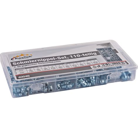 Kestek Kegelschmiernippel Schmiernippel Set 110 tlg. Sortimentskasten M6 M8 M10 (1/5)