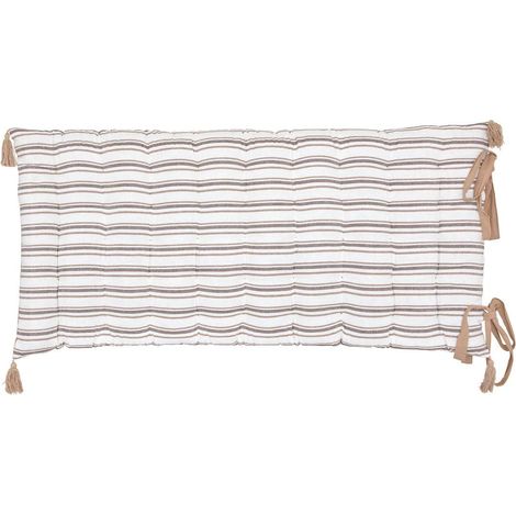 Coussin de sol Groove 120x60cm rayé beige lin - Atmosphera créateur d'intérieur (1/5)