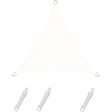 Voile d'ombrage Triangle 3.6x3.6x3.6m Color Crème,Toile Imperméable Une Protection des Rayons UV à 95%, pour en Plein air, Jardin & terrasse, Piscine (1/5)