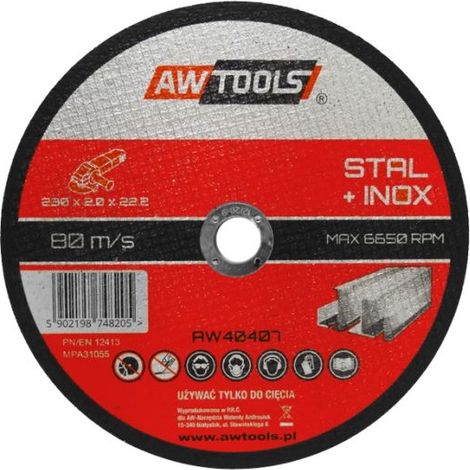 Awtools, Disco de corte 1151,0mm / 22,2, para metal, alta resistencia al desgaste, cortes limpios y rápidos, ideal para trabajos de metal y soldadura