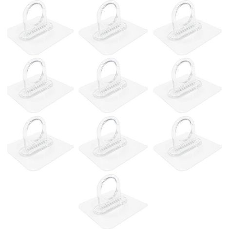 10 crochets adhésifs sans perçage pouvant servir de supports pour flacons de gel douche (1/5)