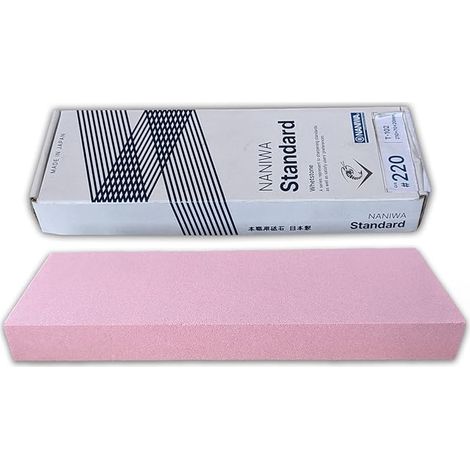 Naniwa - Standard Stone - Pietra Affilaccoltelli Tradizionale ad Immersione - Grana 220 Rosa (1/2)