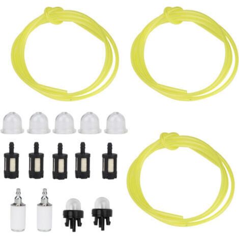 Ensemble de Tuyau Flexible et Filtre pour Carburant, 1.5m, 3 Tailles Différentes, Inclus Ampoule et Primer - (1/3)