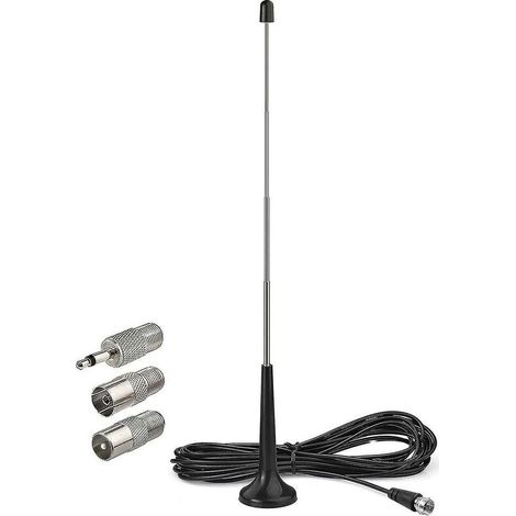 FM/DAB-Radioantenne, 75 Ohm Impedanz, 3 Meter Koaxialkabel, Plug-and-Play-Installation für digitale Receiver
