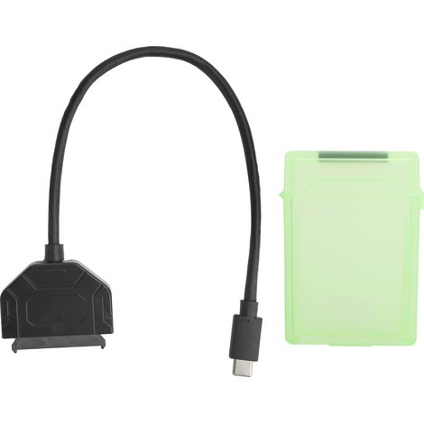 Adaptateur Type-C Sata - Boîtier Disque Dur 2.5 Pouces - Vitesse 10Gbps - Compatible 7-15mm - Vert (1/5)