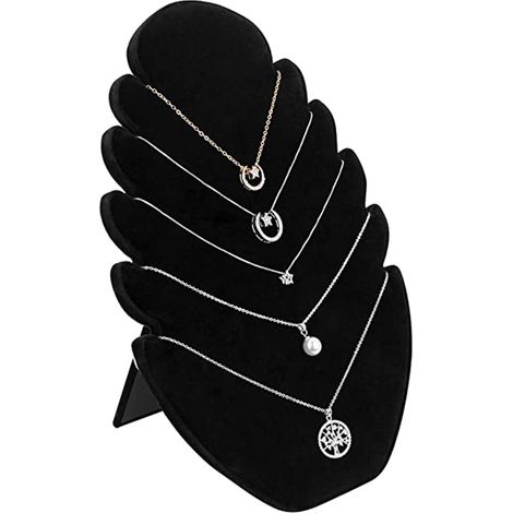 Support Pour Colliers - Support En Velours Avec 5 Encoches - Pour Pendentifs Et Bracelets - Dimensions 20 x 28 x 1,5 cm (1/5)