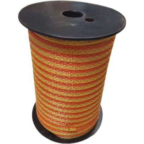 Ruban de clôture électrique - 150 M - 10 MM - 4 fils inox - orange et jaune