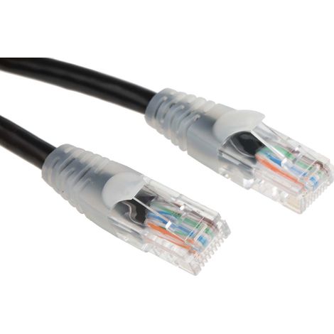 Câble Ethernet cat 5e Avec connecteur gaine PVC Noir / , U/UTP, 500mm ( Prix pour 1 )