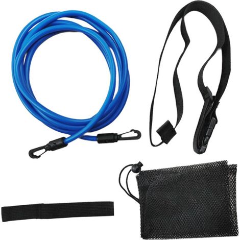 Schwimmwiderstandsband für Widerstandstraining, Widerstandsband mit 3M-Gummibandbefestigung und verstellbarem Schaumstoffgurt, strapazierfähiges Schwimmzubehör. (1/5)