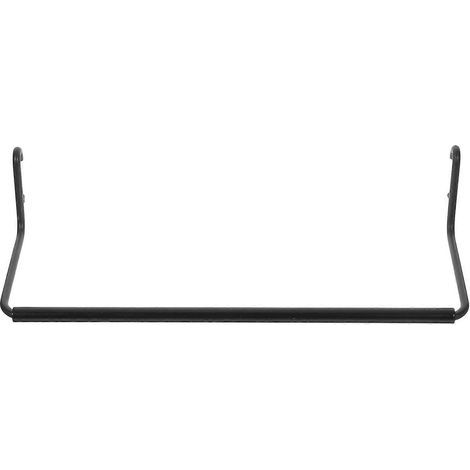Handtuchhaken für Lochwand, Papierhandtuchhalter aus Metall, Aufbewahrungshaken für Lochwand im Waschraum – 25,50 x 11,00 x 5,00 cm – Schwarz (1/4)