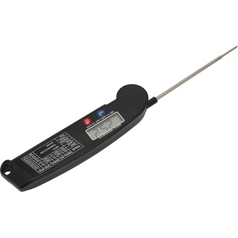 Multifunktionales Fleischthermometer mit Sofortanzeige, digitales Grillthermometer, zum Kochen und Grillen, Schwarz (1/5)