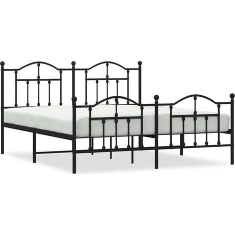 Maison Exclusive - Giroletto con Testiera e Pediera Metallo Nero 183x213 cm (1/5)