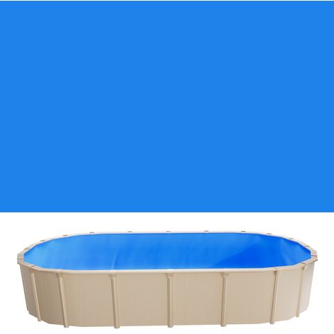 VEVOR Liner Piscine Hors-Sol Ovale 360x623 cm Hauteur Paroi 120 cm Film Interieur de Piscine Epaisseur 0,8 mm pour Renovation et Etancheite, Systeme Unibead, en PVC, Anti-Dechirure, Anti-UV, Bleu (1/5)