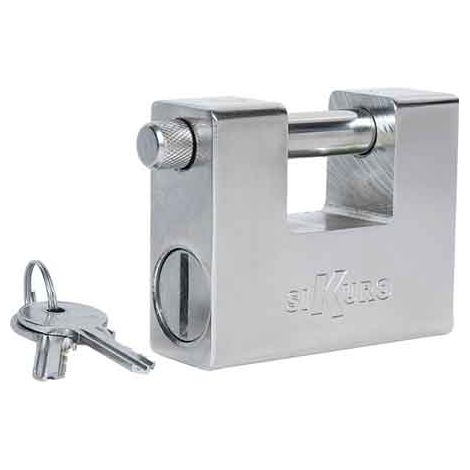 LUCCHETTO MONOBLOCCO 'TITAN' SIKURO 84 mm con 2 chiavi a profilo universale - SIKURO