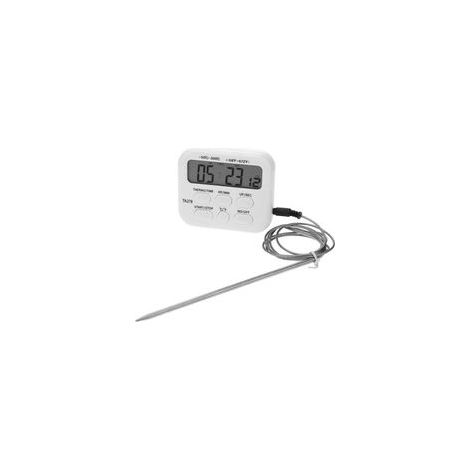 Thermomètre numérique et hygromètre avec écran LCD, thermomètre électronique précis pour usage alimentaire, cuisine, intérieur et extérieur, mesure de température et d’humidité en temps réel (1/5)