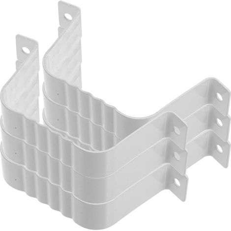 Ciieeo Fixations pour Descente de Gouttière 60X80 MM 6 Pièces Supports Métalliques Résistants pour Tuyaux Carrés Sangles de Gouttière Solide Accessoires de Drainage pour Villas et (1/5)