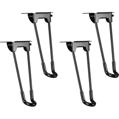 Soporte plegable de metal de 4 piezas para patas de mesas de centro, escritorios de ordenador, camping al aire libre, accesorios de soporte para patas plegables - 38 cm (1/5)