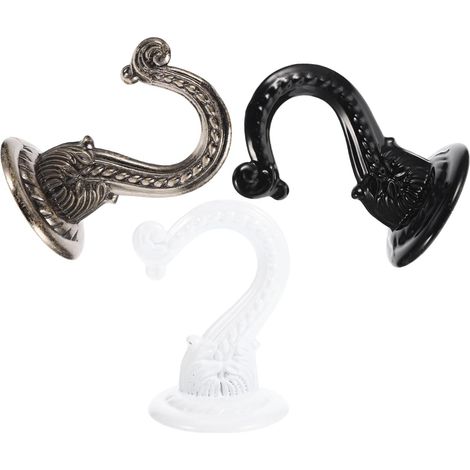3 crochets plafond - zinc - pour rangement et décoration (1/5)