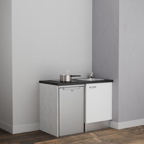 Kitchenette K08L-PT - 120 cm avec plan de travail et évier - emplacement frigo