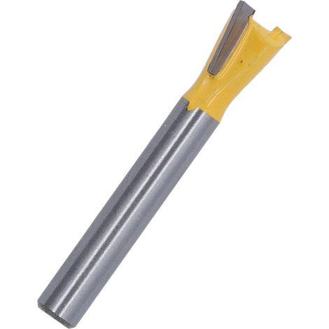 6 mm Vollhartmetall-Nutfräser mit geradem Schaft und gelber PTFE-Beschichtung, Holzfräse, Wolframkarbid-Schneidwerkzeug, 3/8-Nutfräser, Holzbearbeitungswerkzeug. (1/5)