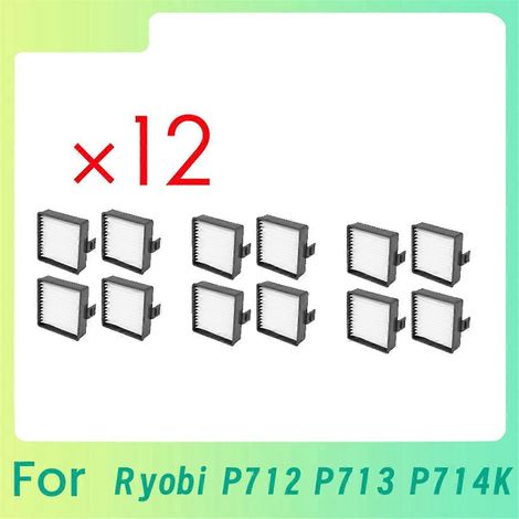 Lot de 12 filtres de nettoyage pour robot aspirateur Ryobi - Accessoires illustrés - (1/5)