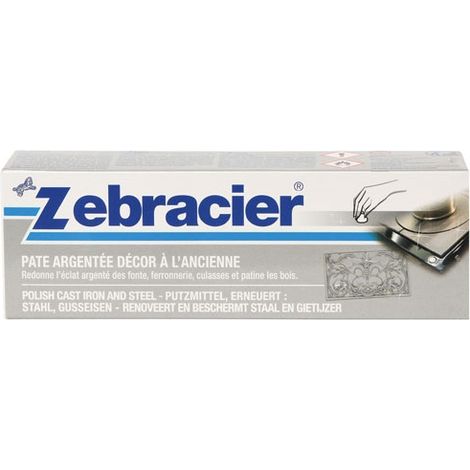 Crème décor tube 100 g – Entretien surfaces acier et fonte – Action longue durée – Finition impeccable avec film protecteur – Zebra