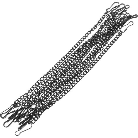 10 Stück Schwarze Hängeketten aus Eisen für Laternen and