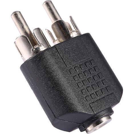 Adaptateur/convertisseur répartiteur jack stéréo femelle 3,5 mm vers double connecteur RCA mâle (F/M) (1/5)