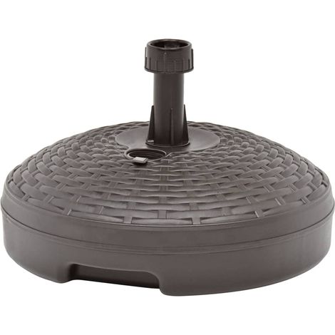 Base de sombrilla rellenable arena/agua ratán de plástico 20 L vidaXL