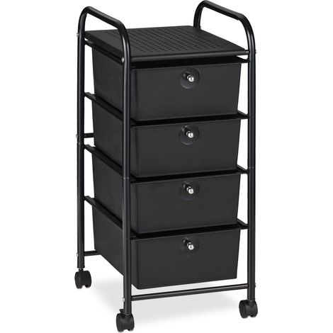 Carro de almacenamiento con ruedas baño 74 x 33 x 39 cm práctico y flexible de plástico blanco 130010080 (1/5)